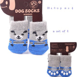 lovely pet Fashion Pets Dogs Socks 4Pcs Cute Puppy Dogs Pet Knits Socks Anti Slip Skid Bottom