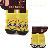 lovely pet Fashion Pets Dogs Socks 4Pcs Cute Puppy Dogs Pet Knits Socks Anti Slip Skid Bottom