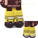 lovely pet Fashion Pets Dogs Socks 4Pcs Cute Puppy Dogs Pet Knits Socks Anti Slip Skid Bottom