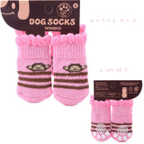 lovely pet Fashion Pets Dogs Socks 4Pcs Cute Puppy Dogs Pet Knits Socks Anti Slip Skid Bottom