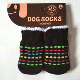 lovely pet Fashion Pets Dogs Socks 4Pcs Cute Puppy Dogs Pet Knits Socks Anti Slip Skid Bottom