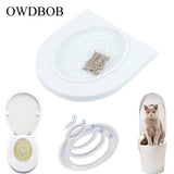 Pet Cat Toilet Training Kit Seat - Toilet Tray Pet Supplies